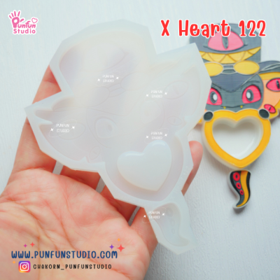 X Heart 121-128 Demon Hotel Mold Set 2 / Hazbin / Free X Heart 129, X Heart Part 1, X Heart Part 11, CSM X Heart, Hotel Sign Mold / Silicone Mold