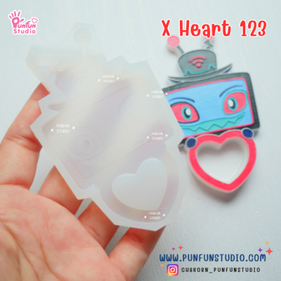 X Heart 121-128 Demon Hotel Mold Set 2 / Hazbin / Free X Heart 129, X Heart Part 1, X Heart Part 11, CSM X Heart, Hotel Sign Mold / Silicone Mold