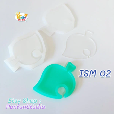 ISM 02 AC Leaf Mold / Iconic Shaker mold / Animal Crossing / Shaker Mold + Cover Mold / 2 pieces per set