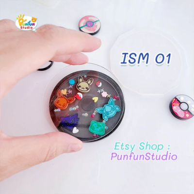 ISM 01 Pokeball Mold / Iconic Shaker Mold / Shaker Mold + Cover Mold / 2 pieces per set / Silicone Mold