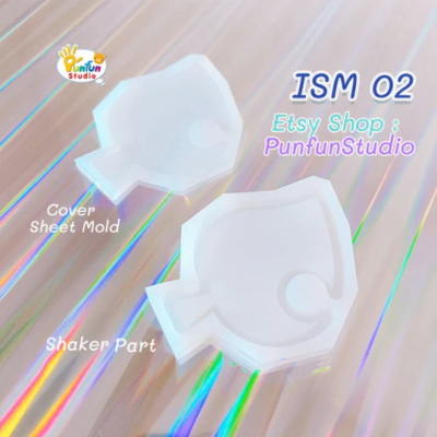 ISM 02 AC Leaf Mold / Iconic Shaker mold / Animal Crossing / Shaker Mold + Cover Mold / 2 pieces per set