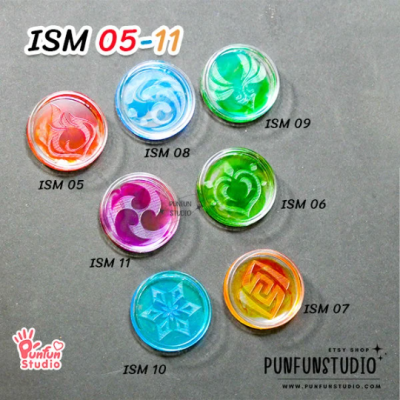ISM 05-11 Mold Set / Genshin Elements / Iconic Shaker Mold / Silicone Mold