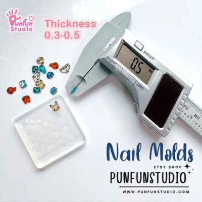 NA 09 BT Animal / BT21 / Nail Decoration Mold / K-POP / Clear Mold for UV Resin / Thickness 0.3 - 0.5 mm / Silicone Mold