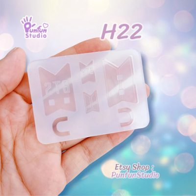 H 22 Hanger Mold / K-POP / BTS Logo / Silicone Mold / UV resin mold