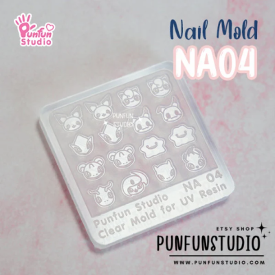 NA 01, NA 02, NA 03, NA 04, NA05  / Nail Decoration Mold / Clear Mold for UV Resin / Thickness 0.3 - 0.5 mm / Silicone Mold