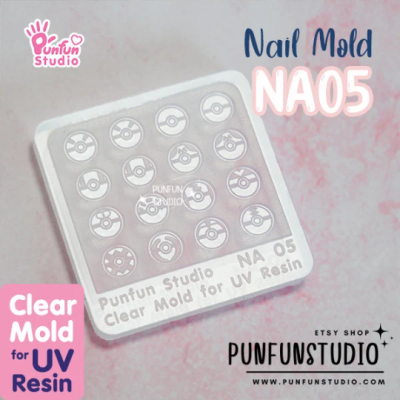 NA 01, NA 02, NA 03, NA 04, NA05  / Nail Decoration Mold / Clear Mold for UV Resin / Thickness 0.3 - 0.5 mm / Silicone Mold