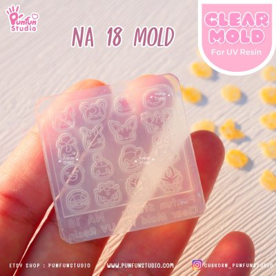 NA 16-21 Poke Mold / Nail Decoration Mold / Clear Mold for UV Resin / Thickness 0.3 - 0.5 mm / Silicone Mold