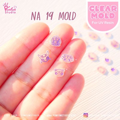 NA 16-21 Poke Mold / Nail Decoration Mold / Clear Mold for UV Resin / Thickness 0.3 - 0.5 mm / Silicone Mold