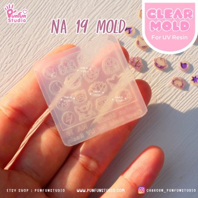 NA 16-21 Poke Mold / Nail Decoration Mold / Clear Mold for UV Resin / Thickness 0.3 - 0.5 mm / Silicone Mold