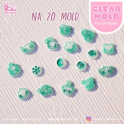 NA 16-21 Poke Mold / Nail Decoration Mold / Clear Mold for UV Resin / Thickness 0.3 - 0.5 mm / Silicone Mold