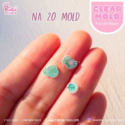 NA 16-21 Poke Mold / Nail Decoration Mold / Clear Mold for UV Resin / Thickness 0.3 - 0.5 mm / Silicone Mold