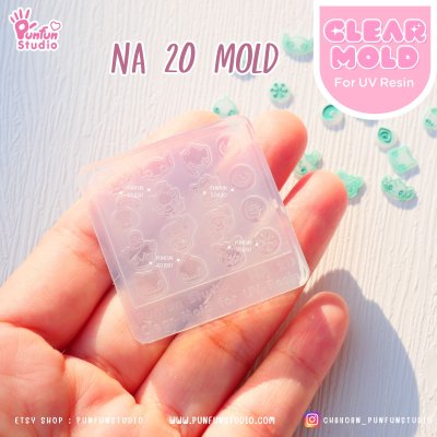 NA 16-21 Poke Mold / Nail Decoration Mold / Clear Mold for UV Resin / Thickness 0.3 - 0.5 mm / Silicone Mold