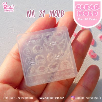 NA 16-21 Poke Mold / Nail Decoration Mold / Clear Mold for UV Resin / Thickness 0.3 - 0.5 mm / Silicone Mold