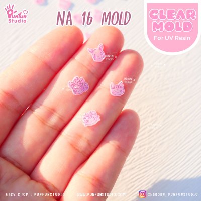 NA 16-21 Poke Mold / Nail Decoration Mold / Clear Mold for UV Resin / Thickness 0.3 - 0.5 mm / Silicone Mold