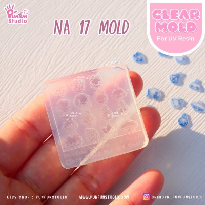 NA 16-21 Poke Mold / Nail Decoration Mold / Clear Mold for UV Resin / Thickness 0.3 - 0.5 mm / Silicone Mold