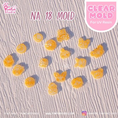 NA 16-21 Poke Mold / Nail Decoration Mold / Clear Mold for UV Resin / Thickness 0.3 - 0.5 mm / Silicone Mold