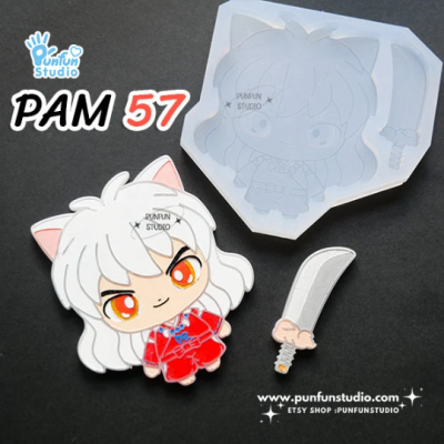 PAM 57 Inuya / Painting Anime Mold / Silicone Mold