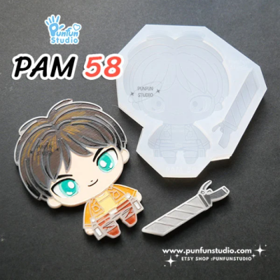 PAM 58 Ere / Titan / Painting Anime Mold / Silicone Mold