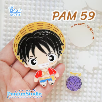 PAM 59 Luff Pirate Mold / Painting Anime Mold / Silicone Mold