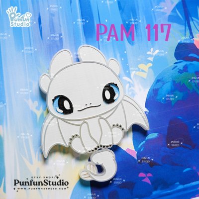 PAM 117 Light Fury Mold / Toothless / Painting Anime Mold / Silicone Mold