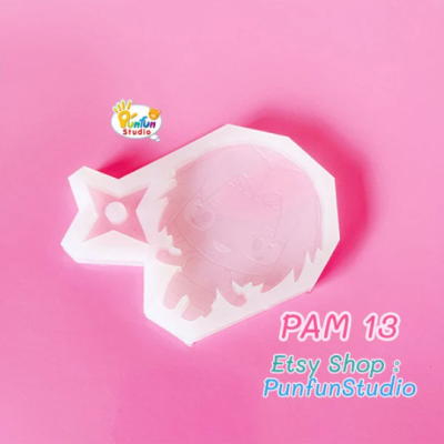 PAM 13 Saku Ninja Mold / + Shuriken / Painting Anime Mold / Silicone Mold