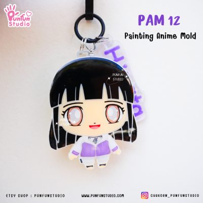 PAM 12 Hinat Ninja Mold / + Heart Kunai / Painting Anime Mold / Silicone Mold