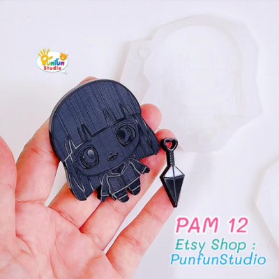 PAM 12 Hinat Ninja Mold / + Heart Kunai / Painting Anime Mold / Silicone Mold