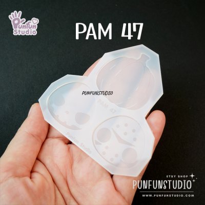 PAM 47 Scary Masks Mold / 3 Masks in 1 Mold / Painting Anime Mold / Silicone Mold