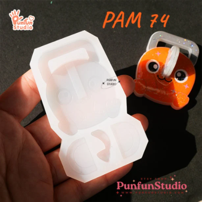 PAM 74 Pochi Mold / Chainsaw / Painting Anime Mold / Silicone Mold