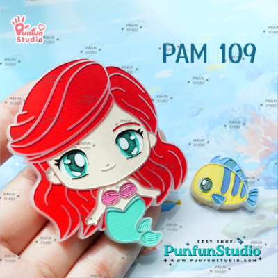 PAM 109 Little Mermaid Mold / Little Mermaid / Princess Mold / Silicone Mold