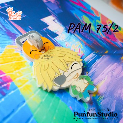 PAM 75/2 Den & Pochi Mold / Painting Anime Mold / Silicone Mold