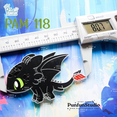 PAM 118 Toothless Mold / Night Fury / Side view / Silicone Mold