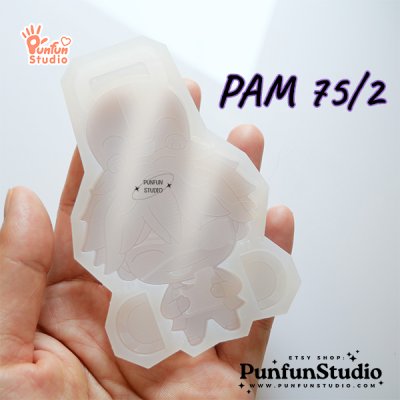 PAM 75/2 Den & Pochi Mold / Painting Anime Mold / Silicone Mold