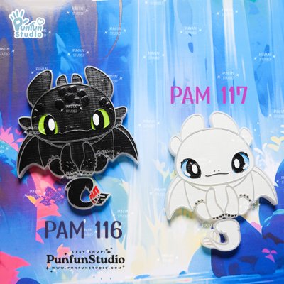 PAM 117 Light Fury Mold / Toothless / Painting Anime Mold / Silicone Mold