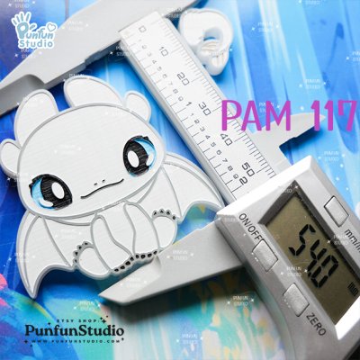 PAM 117 Light Fury Mold / Toothless / Painting Anime Mold / Silicone Mold