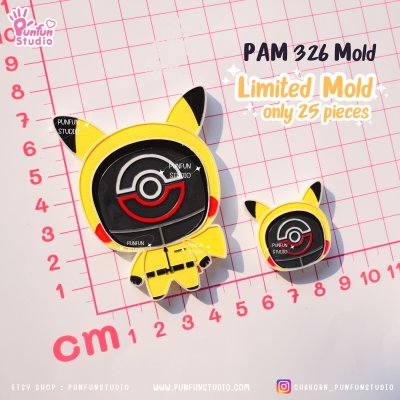 PAM 326 Pika Cos Squid Game Guard Mold / Poke Ball Mask Guard / Limited mold only 25 pieces / Painting Anime Mold / Silicone Mold