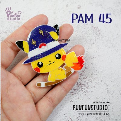 PAM 45 Witch Pika Mold / Painting Anime Mold / Pokemold / Silicone Mold