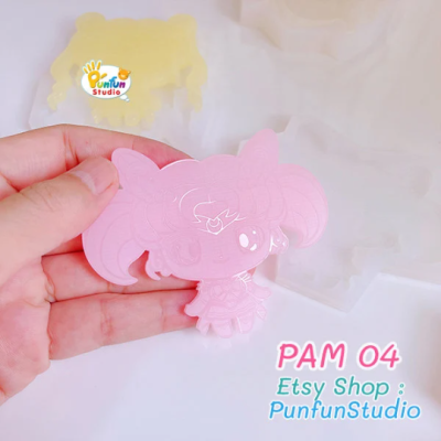 PAM 04 Super S Chibi Moon Mold / Sailor / Painting Anime Mold / Silicone Mold