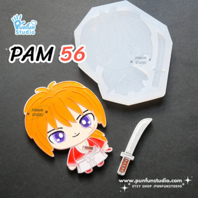PAM 56 Ken / Rurouni / Painting Anime Mold / Silicone Mold