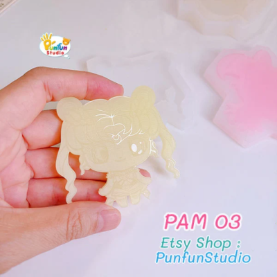 PAM 03 Super S Moon Mold / Sailor / Painting Anime Mold / Silicone Mold