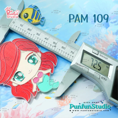 PAM 109 Little Mermaid Mold / Little Mermaid / Princess Mold / Silicone Mold
