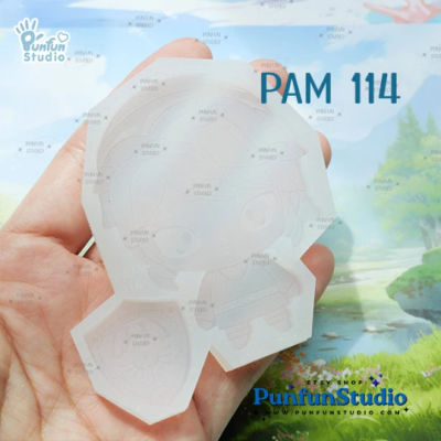 PAM 114 Link & Shield Mold / Legend of Zelda / Games Mold / Silicone Mold