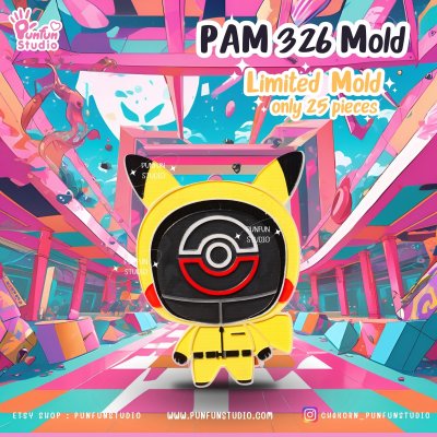 PAM 326 Pika Cos Squid Game Guard Mold / Poke Ball Mask Guard / Limited mold only 25 pieces / Painting Anime Mold / Silicone Mold