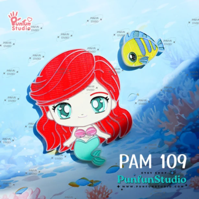 PAM 109 Little Mermaid Mold / Little Mermaid / Princess Mold / Silicone Mold