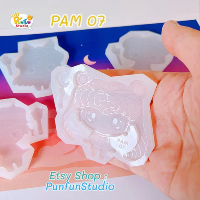 PAM 07 - 11 Inner Senshi Mold / Sailor / Set 5 Pieces / Painting Anime Mold / Silicone Mold