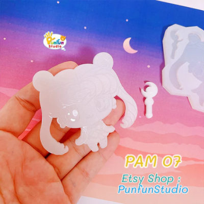 PAM 07 - 11 Inner Senshi Mold / Sailor / Set 5 Pieces / Painting Anime Mold / Silicone Mold