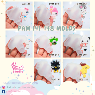 PAM 141-148 Cutie Mold Set / Painting Anime Mold / Kawaii Mold / Silicone Mold