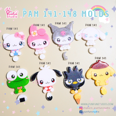 PAM 141-148 Cutie Mold Set / Painting Anime Mold / Kawaii Mold / Silicone Mold