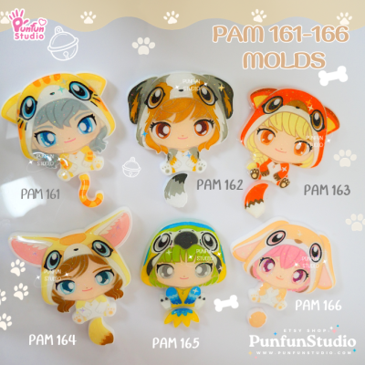 PAM 161-166 Narak Mold Set / Narak Cosplay / Pet Cosplay / Mascot / Pet Custume / Silicone Mold