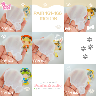 PAM 161-166 Narak Mold Set / Narak Cosplay / Pet Cosplay / Mascot / Pet Custume / Silicone Mold